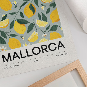 Retro plakát Citronový vzor