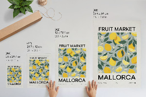 Retro plakát Citronový vzor