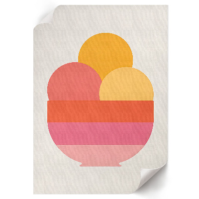Retro poszter Minimalistická zmrzlina