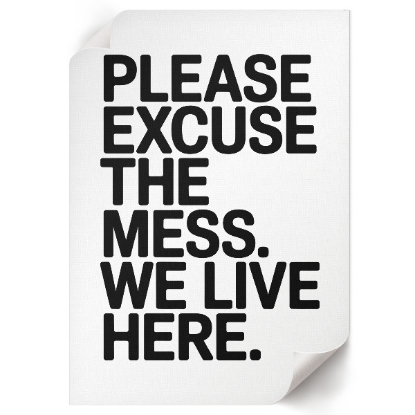 Retro plakát Bydlíme tady