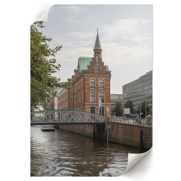 Retro poszter Město a řeka