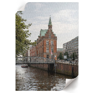 Retro poszter Město a řeka