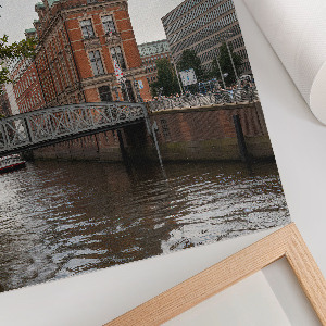 Retro poszter Město a řeka