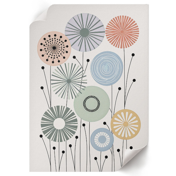 Vintage poszter Geometrické květiny