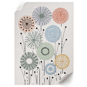 Vintage poszter Geometrické květiny