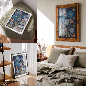 Retro plakát Květinové aranžmá