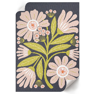 Poszter kép Retro květiny