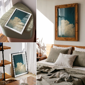 Vintage poszter Nebeské mraky