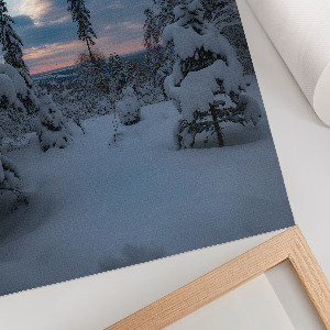 Retro poszter Zimní krajina