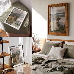 Retro plakát Podzimní krajiny