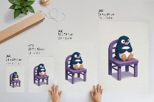 Vintage poszter Tučňák na židli