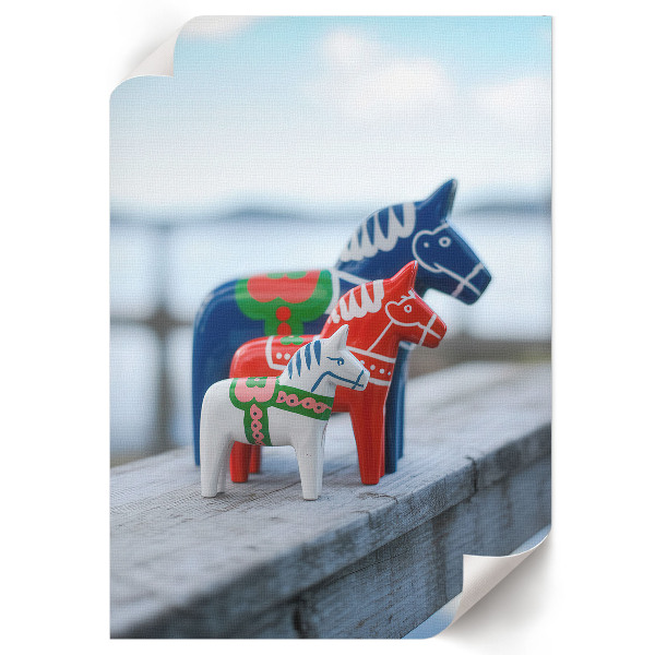 Retro plakát Barevní koně