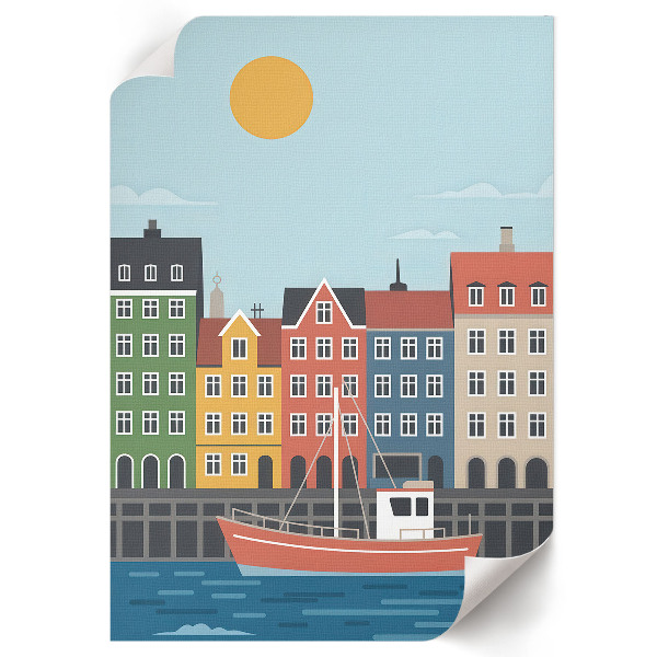 Retro plakát Přístavní město