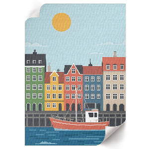 Retro plakát Přístavní město