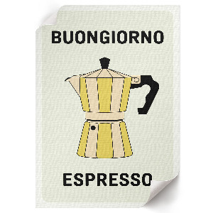 Retro plakát Italská káva