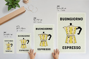 Retro plakát Italská káva