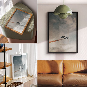 Retro plakát Letecká akrobacie