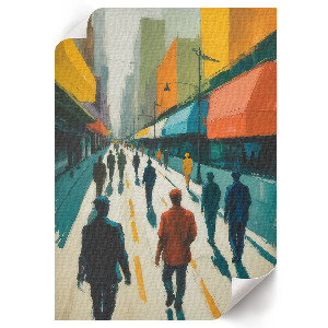 Retro plakát Městský dav