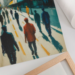 Retro plakát Městský dav