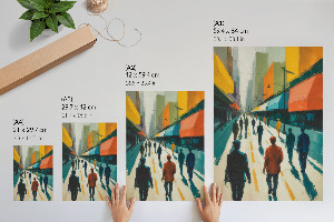 Retro plakát Městský dav