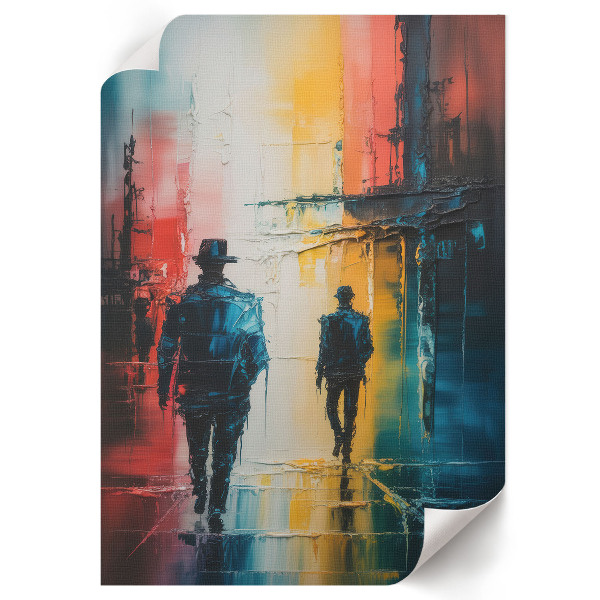 Vintage poszter Město v noci