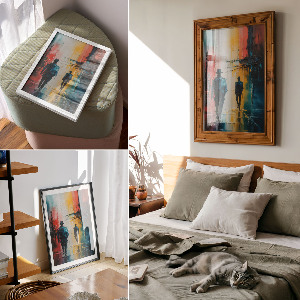 Vintage poszter Město v noci