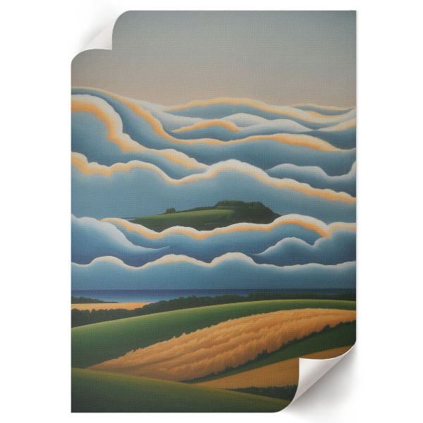 Vintage poszter Pastelová krajina