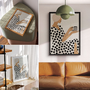 Vintage poszter Stylová žena