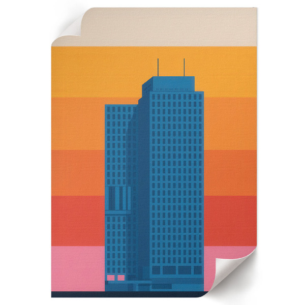 Retro plakát Abstraktní město