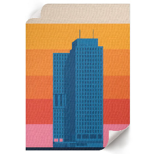 Retro plakát Abstraktní město