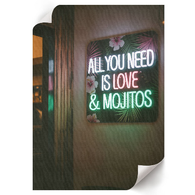 Vintage poszter Neonové Mojito