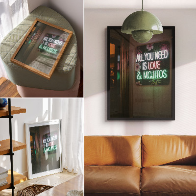 Vintage poszter Neonové Mojito