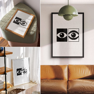 Retro poszter Kontrastní oči