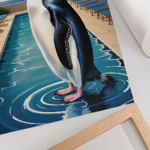 Retro plakát Tučňák na dovolené