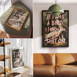 Poszter kép Ptáci s nápisem