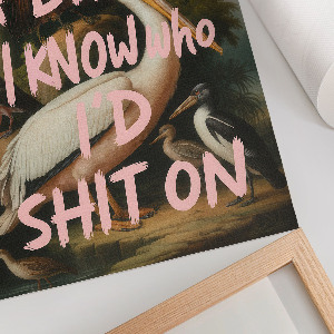 Poszter kép Ptáci s nápisem