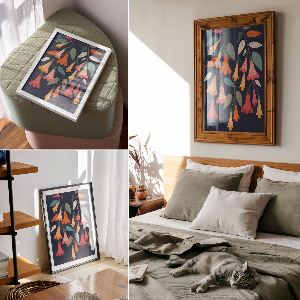 Vintage poszter Květinový vzor