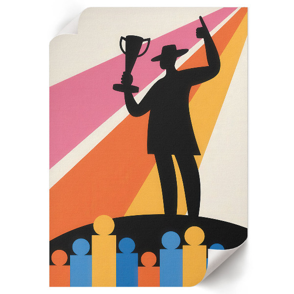 Retro poszter Ilustrace vítězství