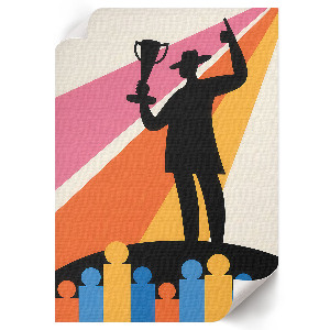 Retro poszter Ilustrace vítězství