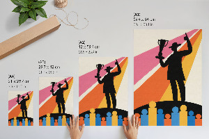 Retro poszter Ilustrace vítězství