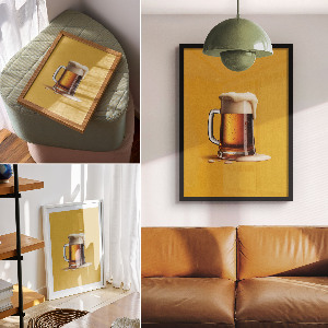 Retro plakát Hrnek piva