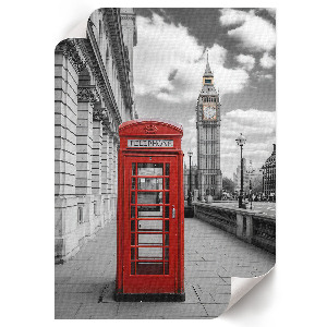 Vintage poszter: londoni utcai bódé motívummal