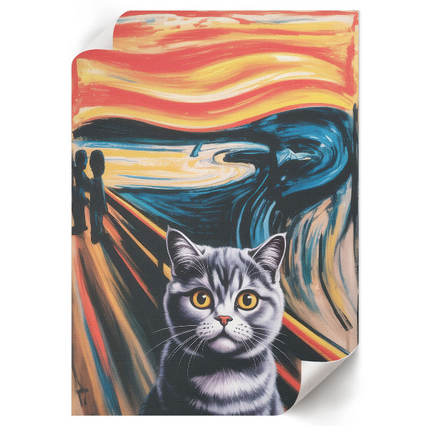 Retro poszter Výkřik a kočka