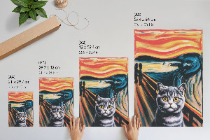 Retro poszter Výkřik a kočka