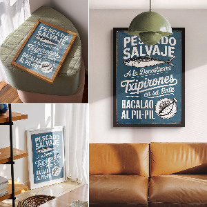 Poszter kép Plakát s rybami