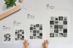 Retro plakát Černá a bílá mozaika