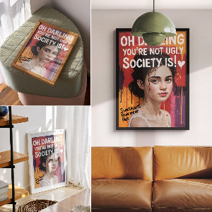 Vintage poszter Motivační portrét