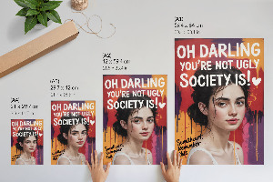 Vintage poszter Motivační portrét