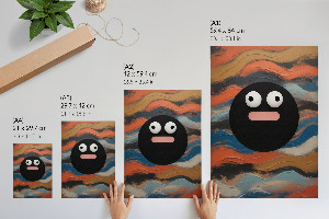 Retro plakát Abstraktní obličej