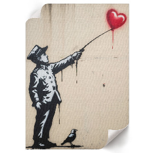 Poszter a graffitiről a falon